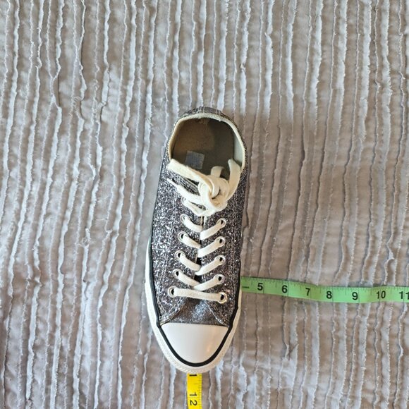 Dark Silver Glitter converse Chuck Taylor All Star Low Tops  7 1/2 - Picture 13 of 13